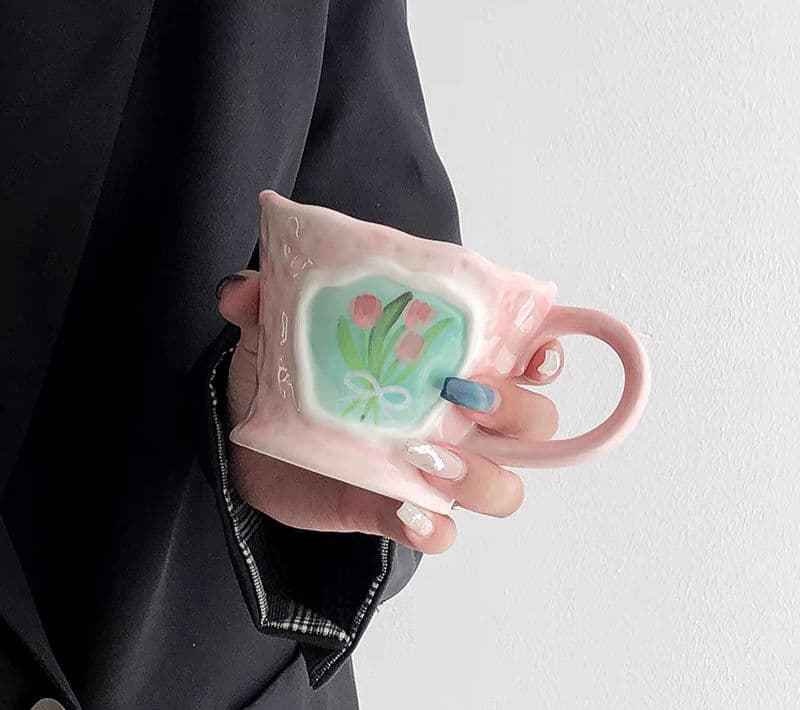 أكواب صنع يدوي صغيرة ألوان باستل 250 ملي