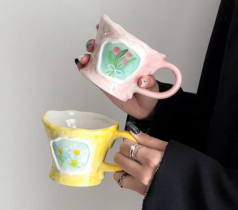 أكواب صنع يدوي صغيرة ألوان باستل 250 ملي