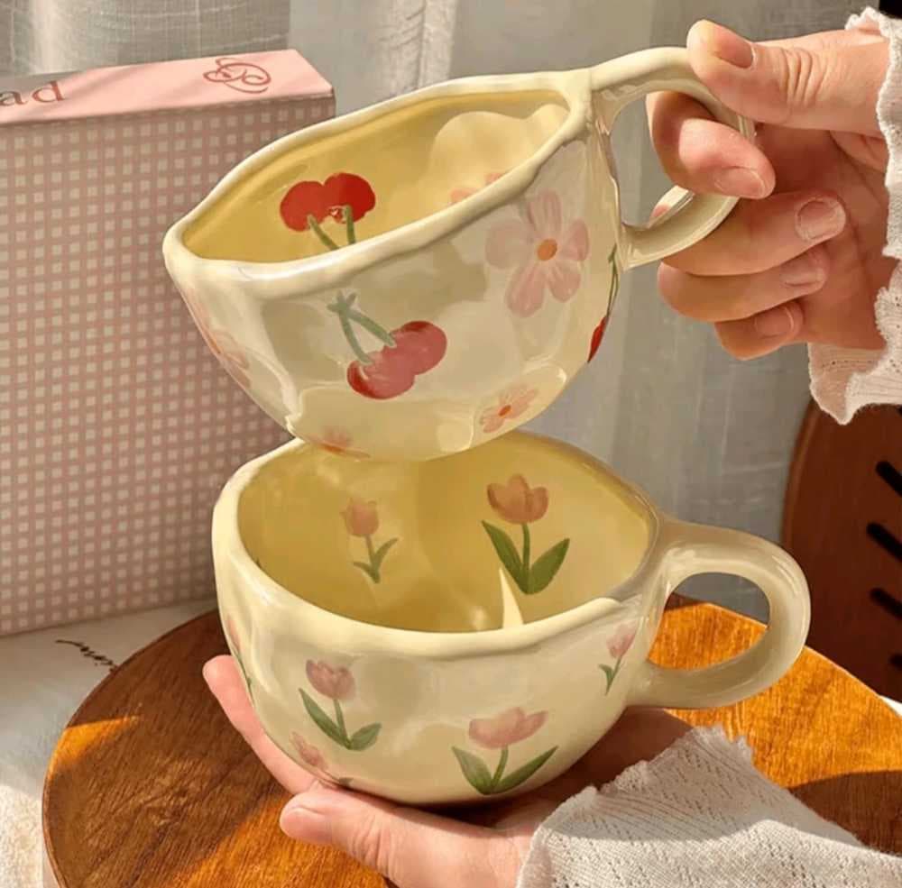 أكواب زخارف صفراء صغيرة 250 ملي