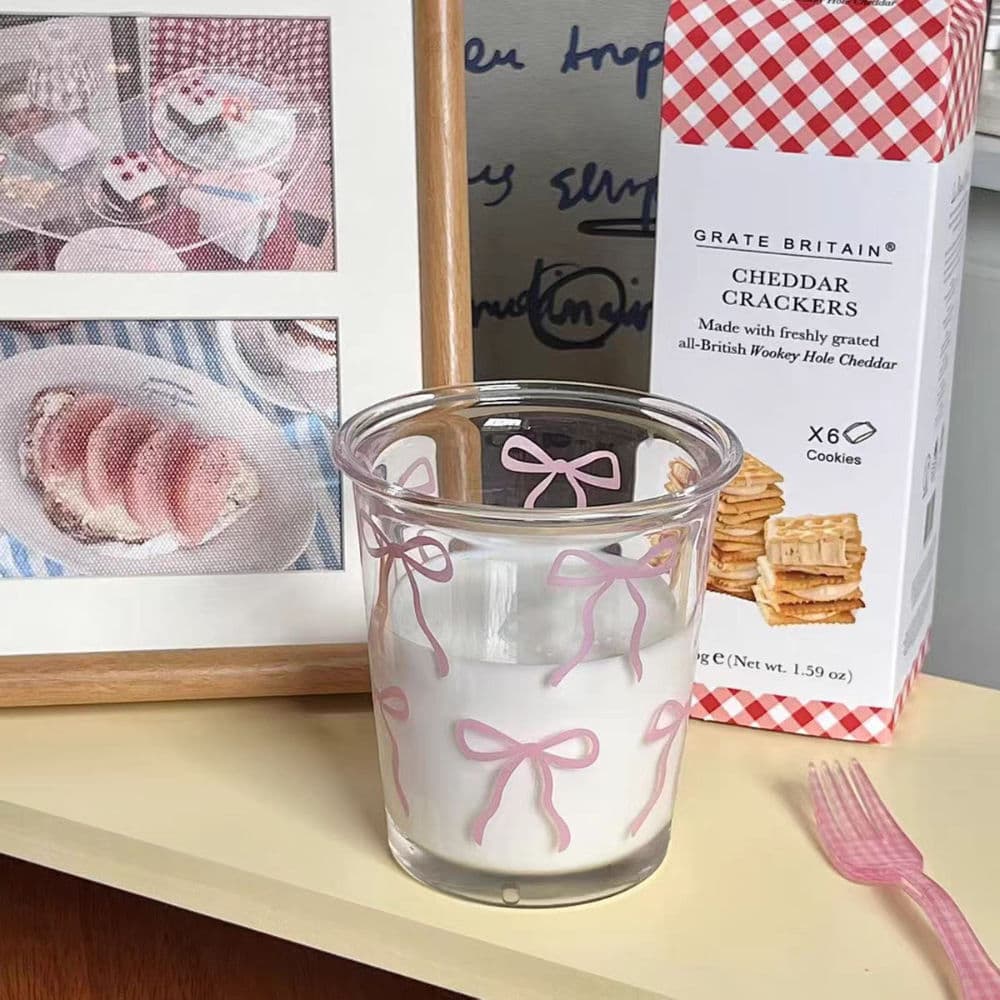 طاقم أفطار بناتي زجاجي  كوري