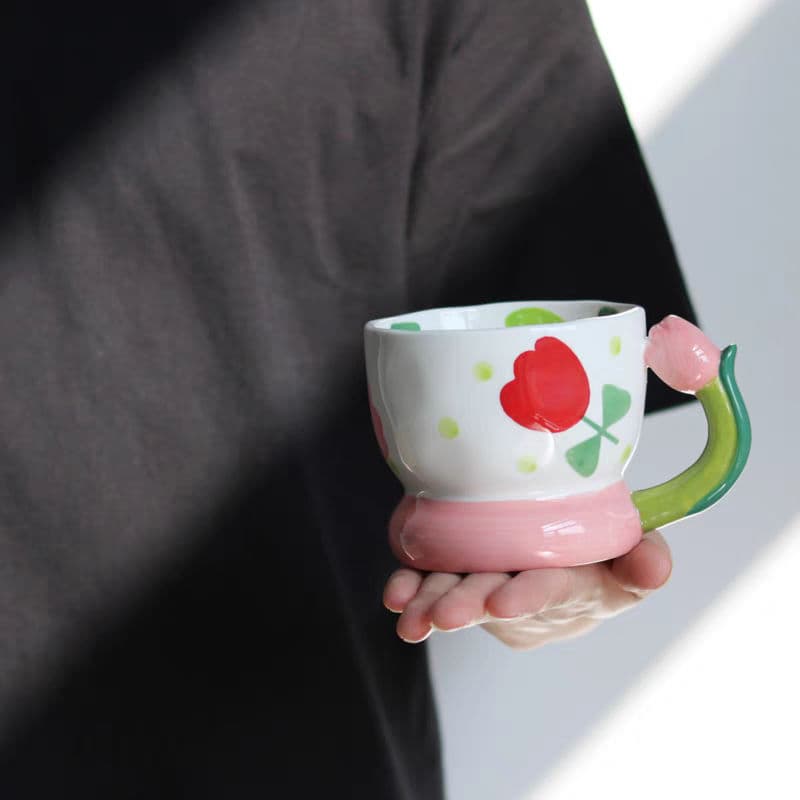 أكواب زهور فريدة التصميم 300 ملي