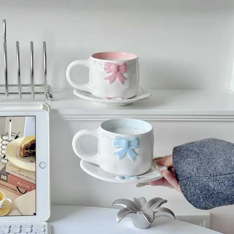 فنجان فيونكه ياباني وسط 250 ملي وردي أو سماوي