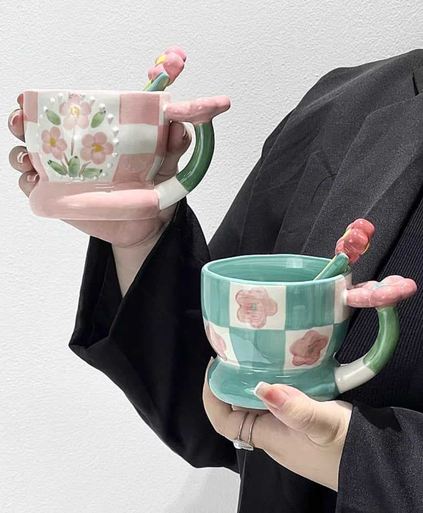 أكواب زهور فريدة التصميم 300 ملي