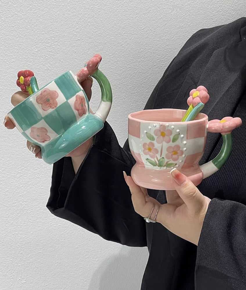 أكواب زهور فريدة التصميم 300 ملي