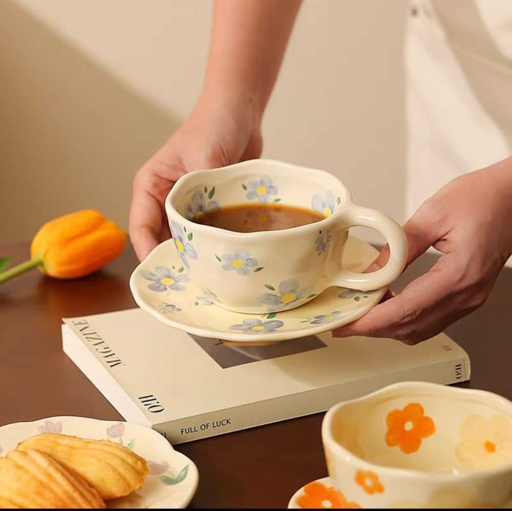 أكواب زخارف صفراء صغيرة بالصحون 250 ملي 