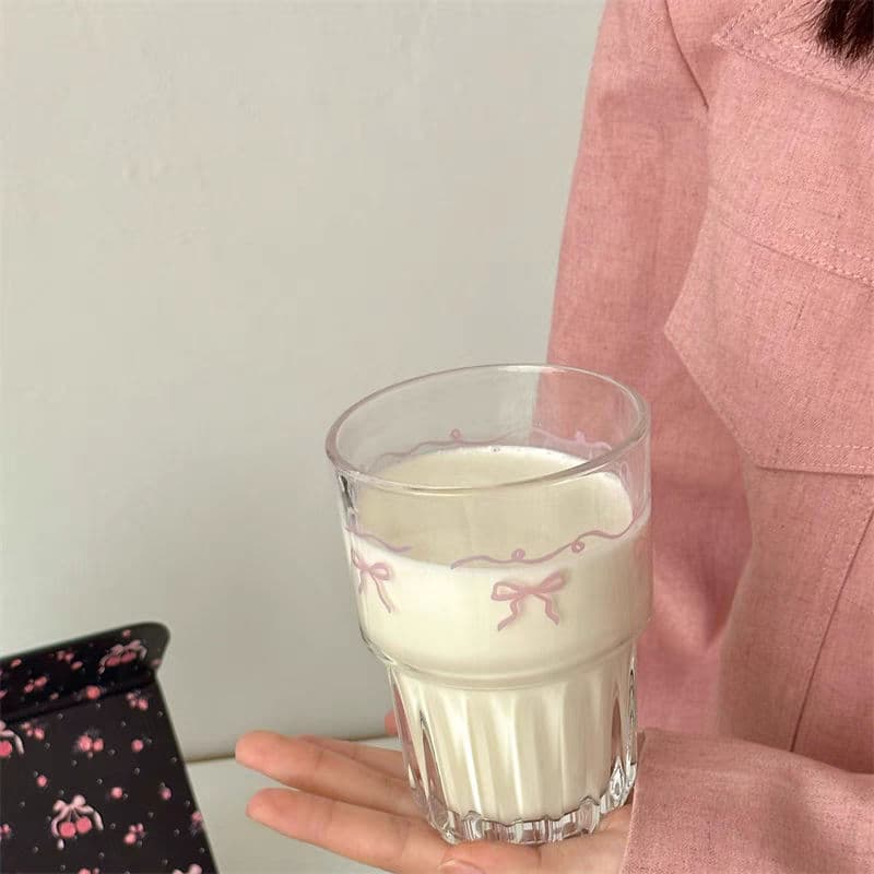 أكواب زجاجية بناتية لطيفة 2 احجام