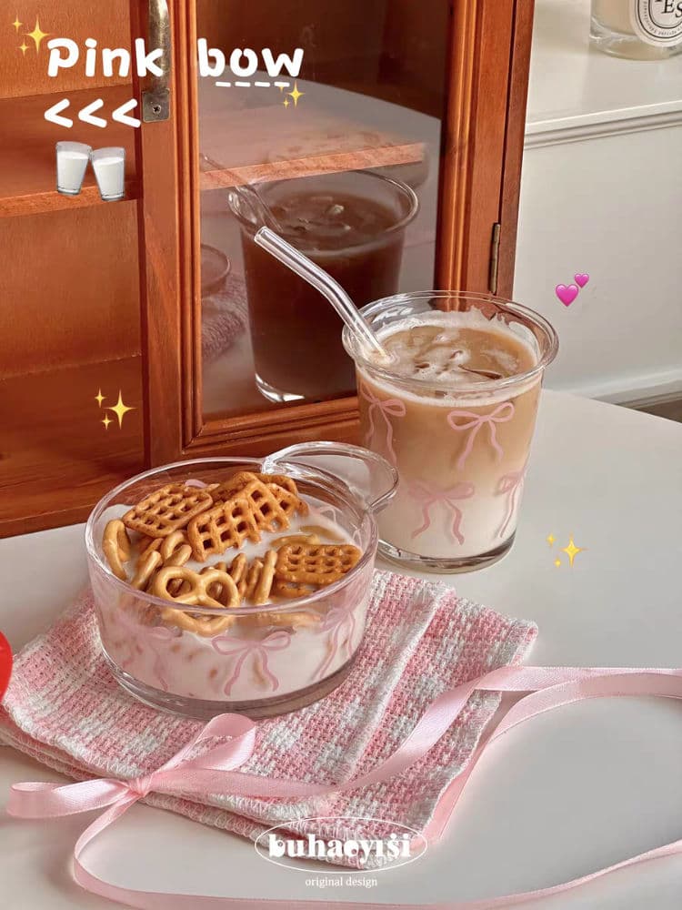 طاقم أفطار بناتي زجاجي  كوري